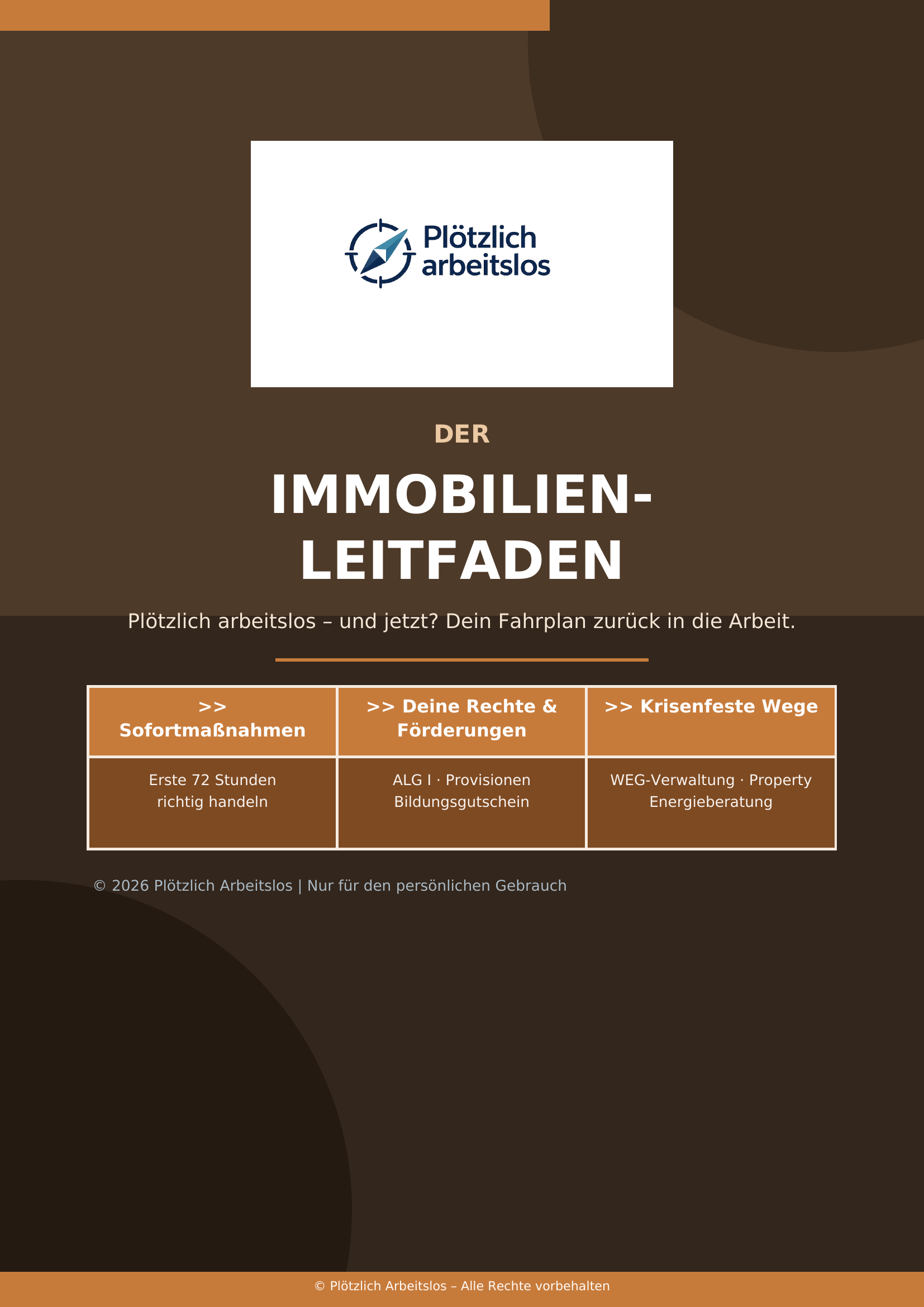 Plötzlich arbeitslos als Immobilienmakler – Dein 30-Tage-Notfallplan